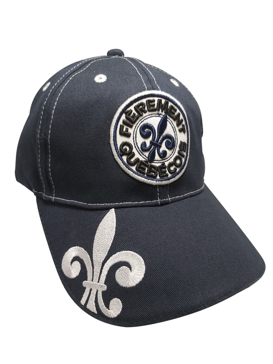 Fièrement Québécois Navy Blue Cap