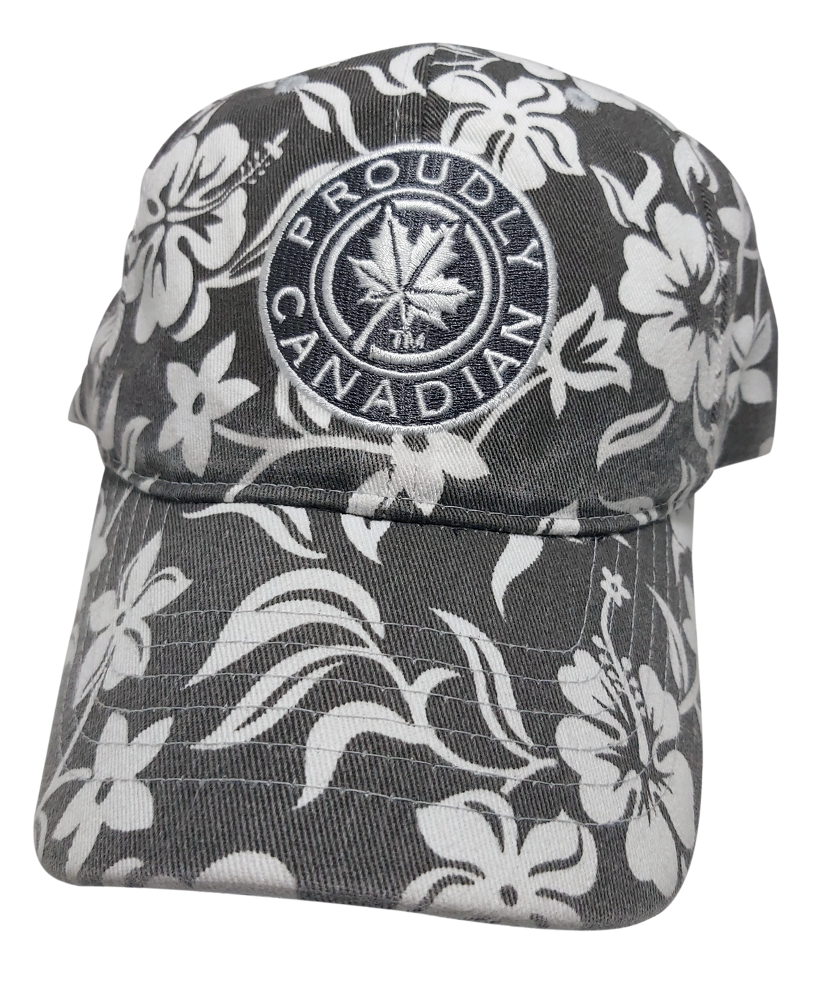 Proudly Canadian Grey Floral Cap