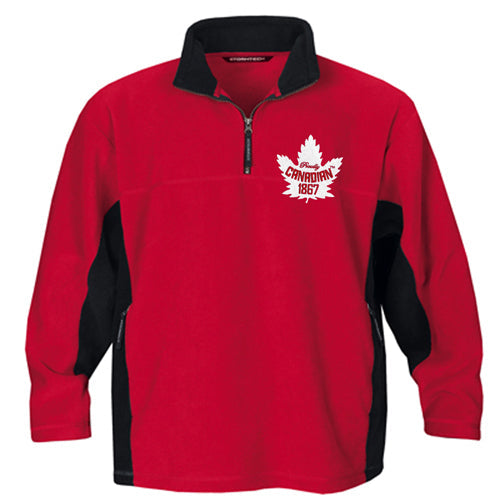 Proudly Canadian Red Polar Fleece Full Zip