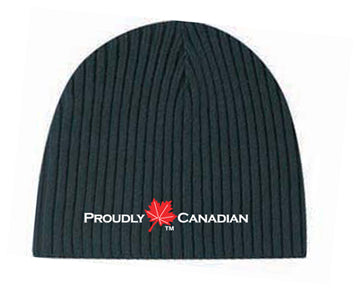 Proudly Canadian Black Rib Toque