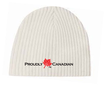 Proudly Canadian Beige Rib Toque