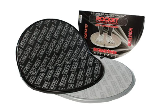 Black and gray Rocket Sport product packaging on a white background