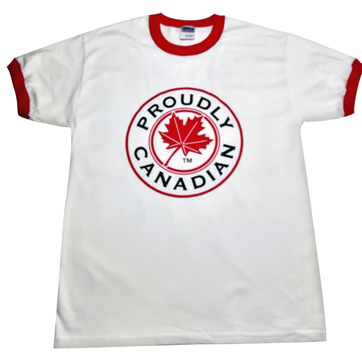 Proudly Canadian Red Ringer T-Shirt