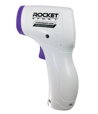White and purple thermal imaging device with 'Rocket Sport' branding on a white background